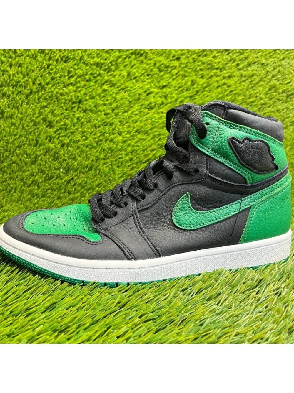 Nike Air Jordan 1 Retro High Mens Size 8 Green Black Basketball Shoes Sneakers